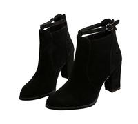 Femme Bottines à Talons Blocs Classiques Confortables Botte Daim pour l'Automne et de l'hiver Vintage Bottes et Bottines Talons Cheville Chaussons LéGèRes AntidéRapante Bottine Hipster Club Fête