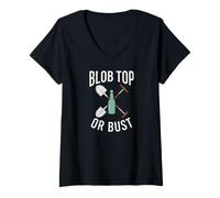Femme Bottle Digging Mudlarking Blob Top Or Bust T-Shirt avec Col en V