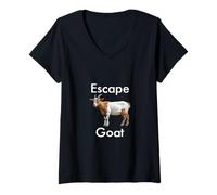 Femme Bouc Émissaire Humour Animalier Citation De Île D'Amour T-Shirt avec Col en V