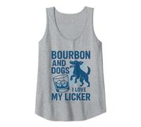 Femme Bourbon and Dogs I Love My Licker Bourbon Drinking Girl Débardeur