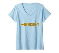 Femme Bouteille à Whisky Good Times Cool Happy Hour Drink T-Shirt avec Col en V