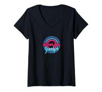 Femme Bowling Grandpa dans Les Cercles Modernes T-Shirt avec Col en V