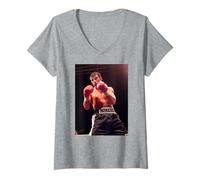 Femme Boxer Joe Calzaghe Champion de Boxe Poids Moyen 2002 T-Shirt avec Col en V