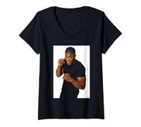 Femme Boxer Lourd Anthony Joshua Photo par Dick Barnatt T-Shirt avec Col en V