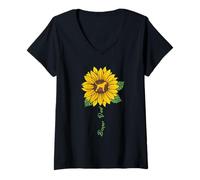 Femme Boxer Papa Tournesol Boxer Lover Cadeaux Chien Daddy T-Shirt avec Col en V