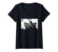Femme Boxeur Muhammad Ali Champion du Monde Dublin Alvin Lewis Fight T-Shirt avec Col en V