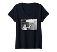 Femme Boxeur Muhammad Ali Champion du Monde Entraînement des poids lourds T-Shirt avec Col en V