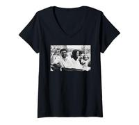 Femme Boxeur Muhammad Ali, épouse Veronica et bébé, Jour du Mariage 1977 T-Shirt avec Col en V