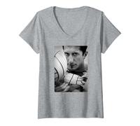 Femme Bradley Schumacher Polo de Nageur médaille d'or Michael Grecco T-Shirt avec Col en V