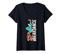 Femme Breakdance Moves B-Boy I b-Girl coude Danseuse Superbe T-Shirt avec Col en V