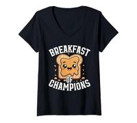 Femme Breakfast of Champions, Amateur de Beurre de cacahuète T-Shirt avec Col en V