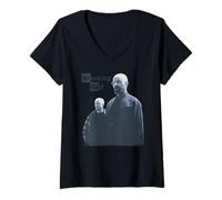 Femme Breaking Bad Walter and Jesse Black and White Photo TV Show T-Shirt avec Col en V