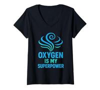 Femme Breathwork Coach Mindfulness Respiration Énergie de guérison T-Shirt avec Col en V