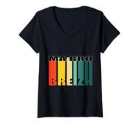 Femme Breizh Ma Bro T-Shirt avec Col en V