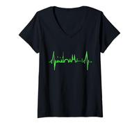 Femme Bremen Skyline de Brême Fan de Cœur J'aime Brême T-Shirt avec Col en V
