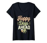 Femme Bricolage Home Brewers Craft Beer and Small Batch T-Shirt avec Col en V