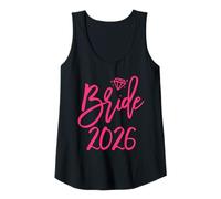 Femme Bride 2026 Script Rose pour Enterrement de Vie de Jeune Fille Débardeur