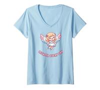 Femme Briquet Ange Mignon Every Trans Pride Day Positivity T-Shirt avec Col en V