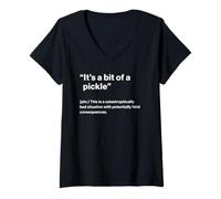 Femme British Translation: Bit of a Pickle T-Shirt avec Col en V