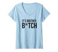 Femme Britney Spears - C'est Britney T-Shirt avec Col en V