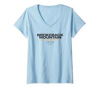 Femme Brokeback Mountain 20th Anniversary Black Logo T-Shirt avec Col en V