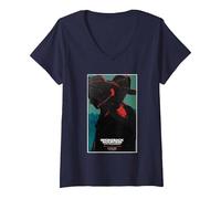 Femme Brokeback Mountain 20th Anniversary Silhouettes T-Shirt avec Col en V, Bleu Marine, XXL