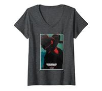 Femme Brokeback Mountain 20th Anniversary Silhouettes T-Shirt avec Col en V, Chiné Foncé, M