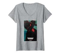 Femme Brokeback Mountain 20th Anniversary Silhouettes T-Shirt avec Col en V, Gris Chiné, L