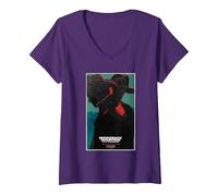 Femme Brokeback Mountain 20th Anniversary Silhouettes T-Shirt avec Col en V, Violet, L