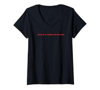 Femme Brokeback Mountain Love Is A Force Of Nature Front & Back T-Shirt avec Col en V