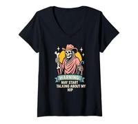 Femme Broken Hip May Talk About My Hip Fun Récupération chirurgicale pour Homme T-Shirt avec Col en V