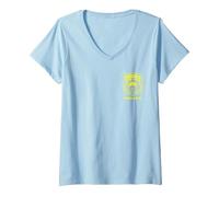 Femme Brooklyn Nine-Nine Badge Pocket Hit T-Shirt avec Col en V, Bleu Céleste, L