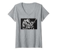 Femme Bruce Springsteen Patti Scialfa E Street Band Tunnel Of Love T-Shirt avec Col en V