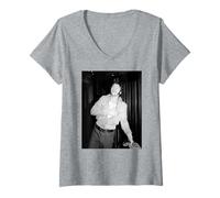 Femme Bruce Springsteen The Boss at U2 Gig par Virginia Turbett T-Shirt avec Col en V