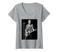 Femme Bruce Springsteen The River Tour 1981 par David Corio T-Shirt avec Col en V