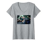 Femme Bruce Springstein & Jackson Browne Live par Michael Grecco T-Shirt avec Col en V