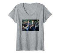 Femme Bruce Springstein Live with Jackson Browne par Michael Grecco T-Shirt avec Col en V
