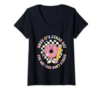 Femme Bruh C'est Le Jour des ÉTOILES, TU AS CE Beignet « Don't Stress » T-Shirt avec Col en V