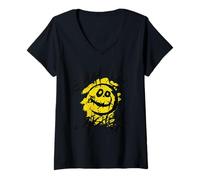 Femme Bruh Crashed Out Gen Alpha Slang Words Funny Crash Out T-Shirt avec Col en V