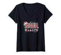 Femme Bruh This Christmas is Gonna Be Hilarant T-Shirt avec Col en V