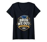 Femme Bruh We Out Cours de Remise des diplômes de 5e année de 5e année 2026 T-Shirt avec Col en V