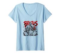 Femme Brutus Jules César Histoire Romaine Ides de Mars T-Shirt avec Col en V