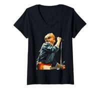 Femme Bryan Adams effectuant la tournée Mondiale de réveil en Direct 1992 T-Shirt avec Col en V