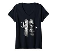 Femme Bucks Fizz Live : Cheryl Baker et Shelly Preston 1989 T-Shirt avec Col en V