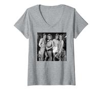 Femme Bucks Fizz Pop, Groupe My Camera Never Lies, 1982 T-Shirt avec Col en V