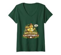 Femme Buen Camino Camino di Santiago Conchiglia T-Shirt avec Col en V