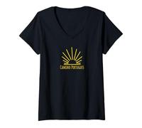Femme Buen Camino de Santiago Portugal Hauts, Accessoires et Articles T-Shirt avec Col en V