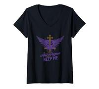 Femme Buffy The Vampire Slayer If the Apocalypse Comes Beep Me 90s T-Shirt avec Col en V