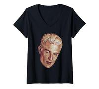 Femme Buffy The Vampire Slayer Spike Oversized Portrait Retro TV T-Shirt avec Col en V