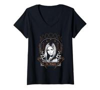 Femme Buffy The Vampire Slayer The Slayer Dark Tarot TV Show T-Shirt avec Col en V